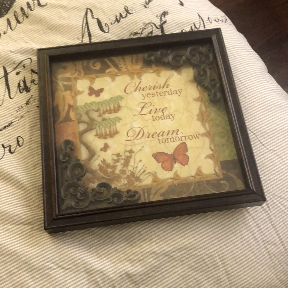 Decorative Framed Wall Art with Inspirational Quote